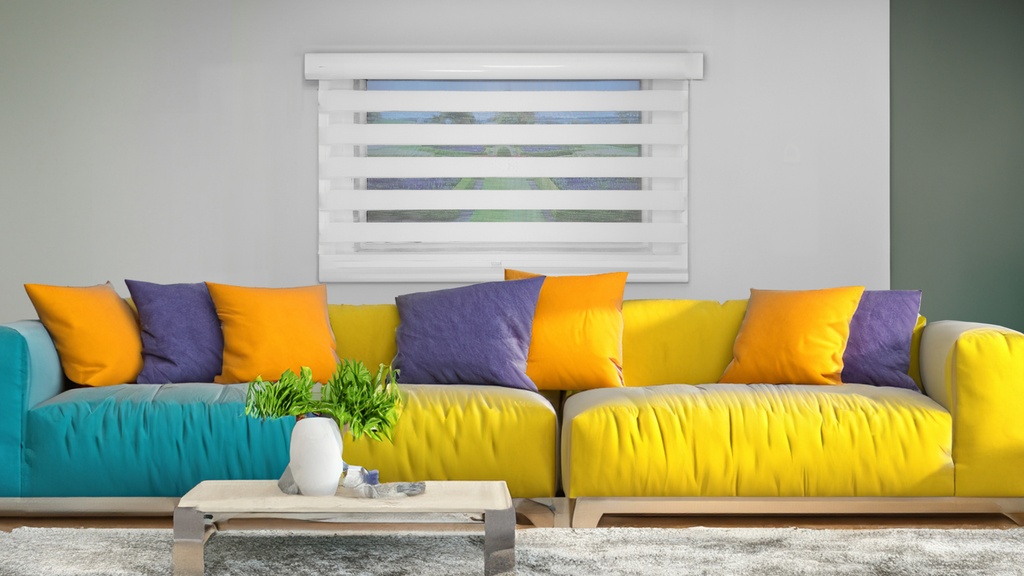 Light Filtering Zebra Blind - Cordless - Round Cassette
