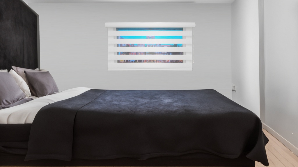Light Filtering Zebra Blind - Round Cassette